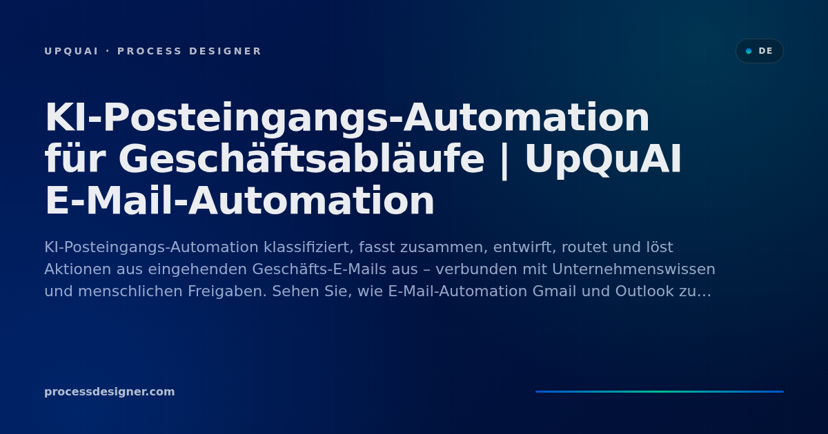 KI-Posteingangs-Automation für Geschäftsabläufe | UpQuAI E-Mail-Automation