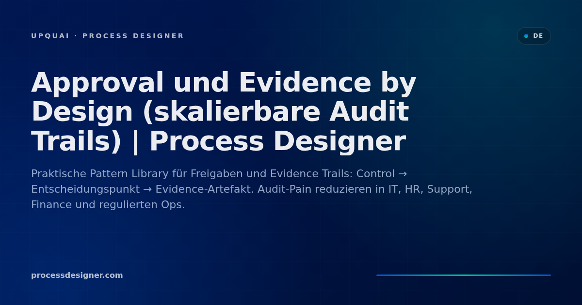 Testify Design Approval und Evidence by Design (skalierbare Audit Trails) | Process ...