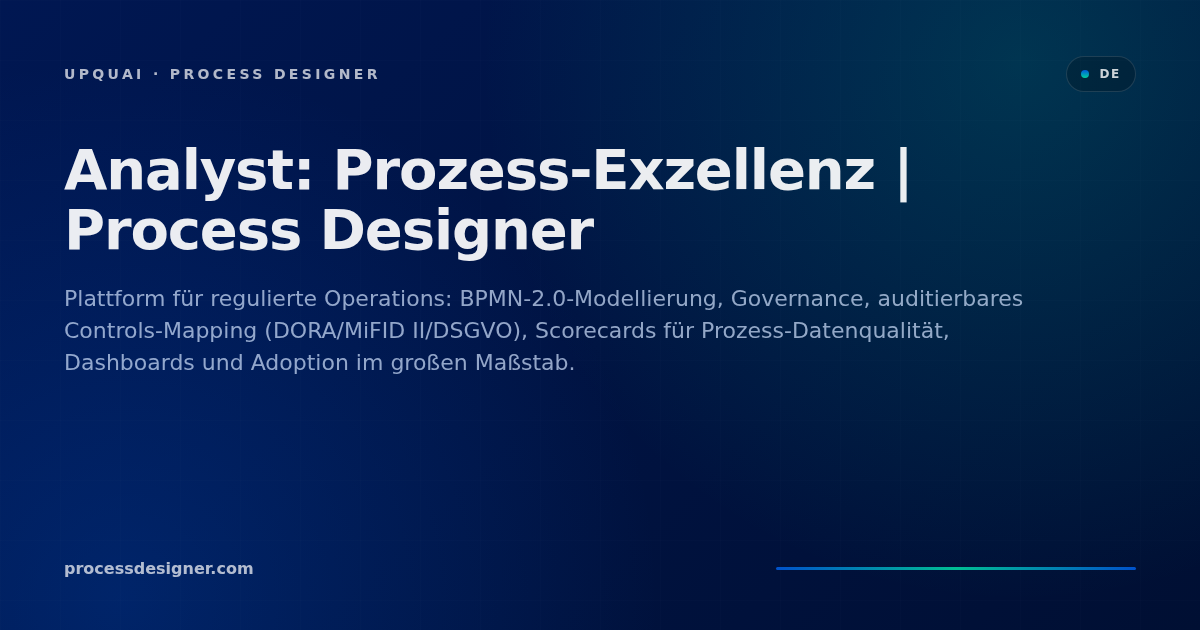 Analyst: Prozess-Exzellenz | Process Designer