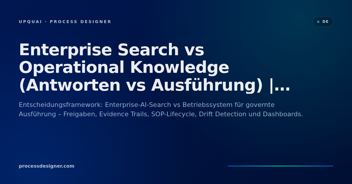 Enterprise Search vs Operational Knowledge (Antworten vs Ausführung ...