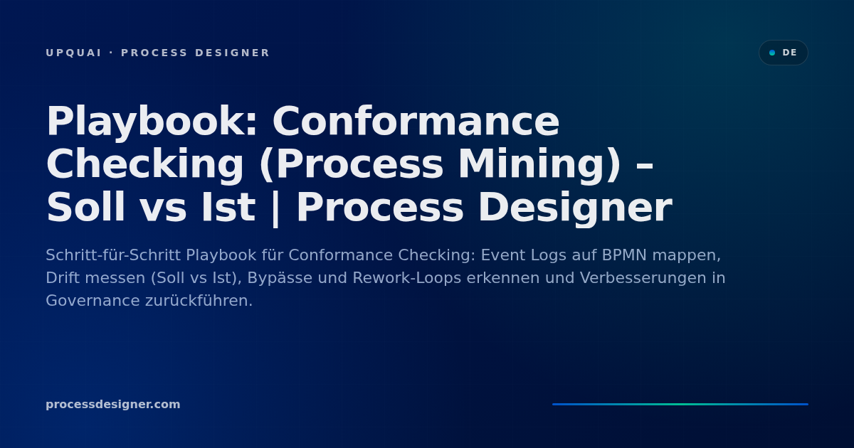 Playbook: Conformance Checking (Process Mining) – Soll vs Ist | Process ...
