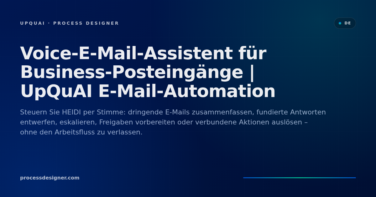 Voice-E-Mail-Assistent für Business-Posteingänge | UpQuAI E-Mail-Automation