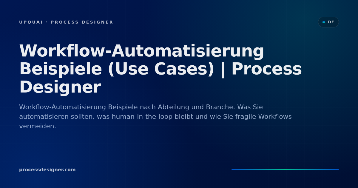 Workflow-Automatisierung Beispiele (Use Cases) | Process Designer