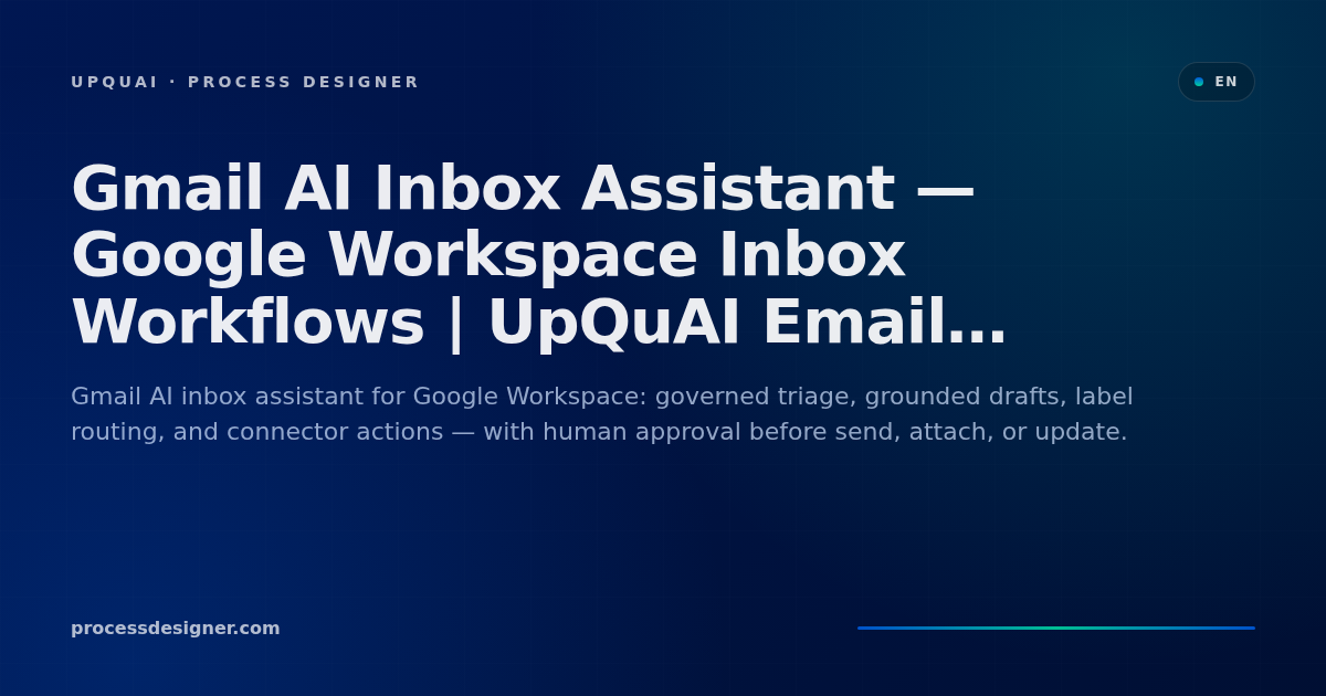 Inbox Assistant Gmail AI Inbox Assistant — Google Workspace Inbox Workflows | UpQuAI ...