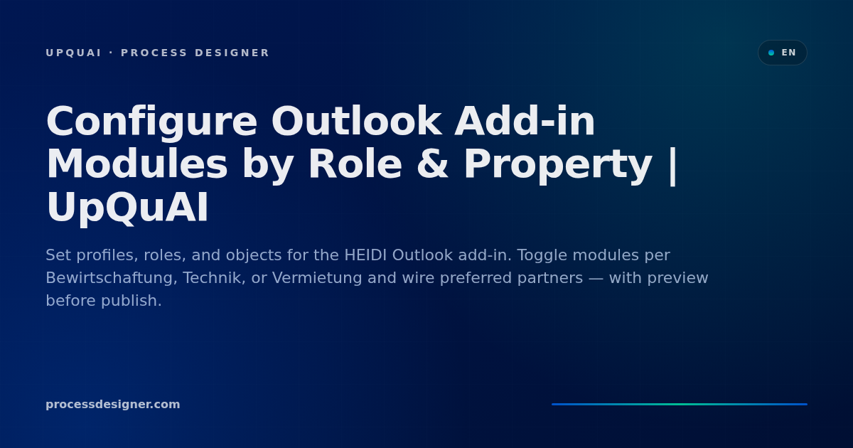 Configure Outlook Add-in Modules by Role & Property | UpQuAI