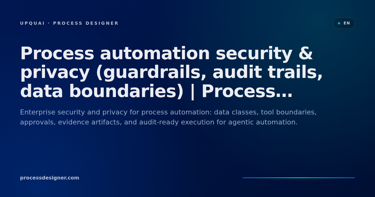 Process automation security & privacy (guardrails, audit trails, data ...