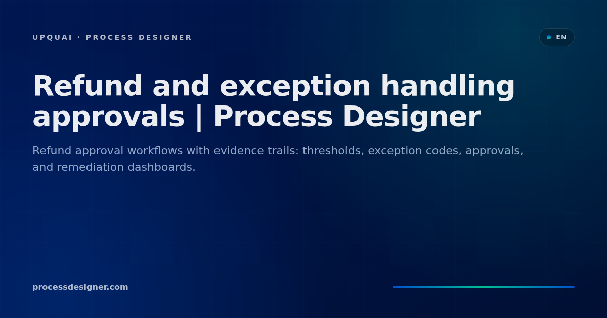 Refund and exception handling approvals | Process Designer