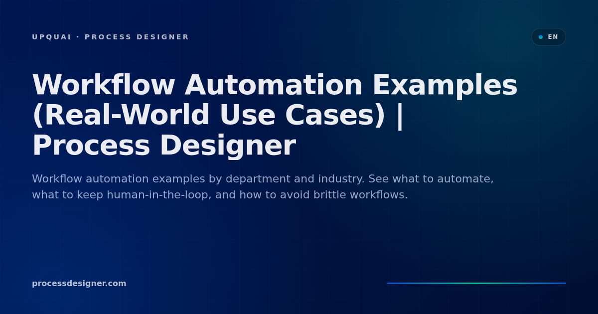 Workflow Automation Examples (Real-World Use Cases) | Process Designer
